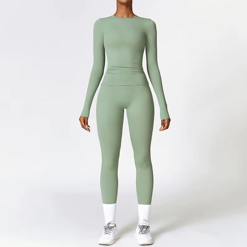 Fitness Yoga Set Gym Sport Suits Sexy Women Sports Wear Girl Clothing Booty Yoga Pants Leggings Bra Top Sportswear
