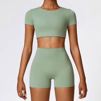Fitness Yoga Set Gym Sport Suits Sexy Women Sports Wear Girl Clothing Booty Yoga Pants Leggings Bra Top Sportswear