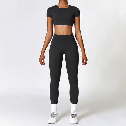 Fitness Yoga Set Gym Sport Suits Sexy Women Sports Wear Girl Clothing Booty Yoga Pants Leggings Bra Top Sportswear