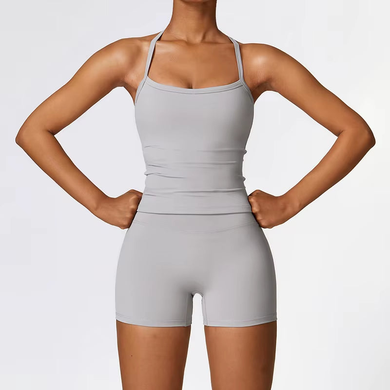 Fitness Yoga Set Gym Sport Suits Sexy Women Sports Wear Girl Clothing Booty Yoga Pants Leggings Bra Top Sportswear